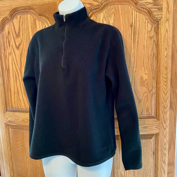Patagonia Capilene Black Fleece Long Sleeve Pullover Womens Large 1/4 Zip Front - Picture 10 of 13